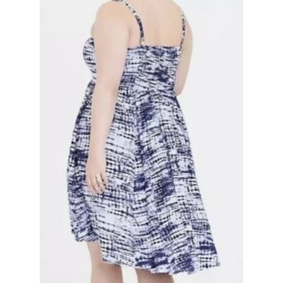 Torrid Sun Dress Blue Space Tie Dye Challis Size 2 2X - Picture 2 of 7